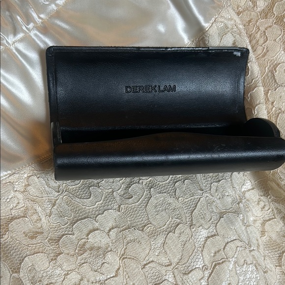 Derek Lam Black Leather Hard Eyeglass Case